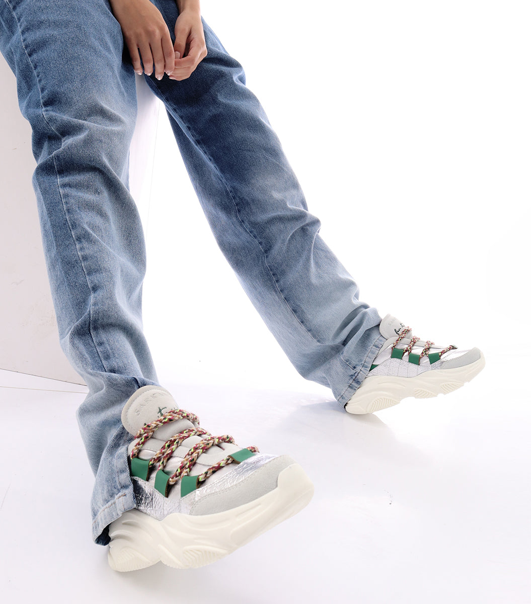 CYRUS SILVER SNEAKERS – SARKANY US