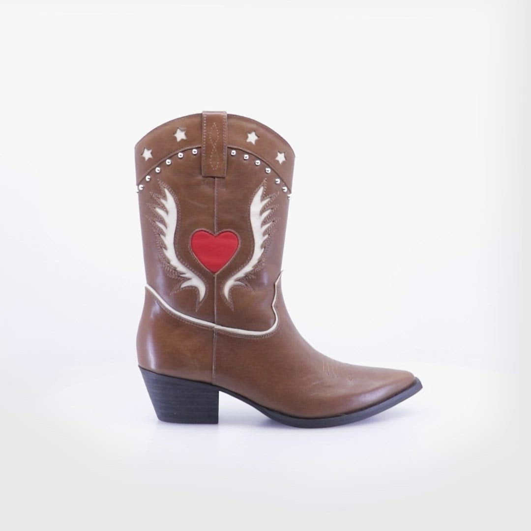 SHIRP BROWN WESTERN BOOTS