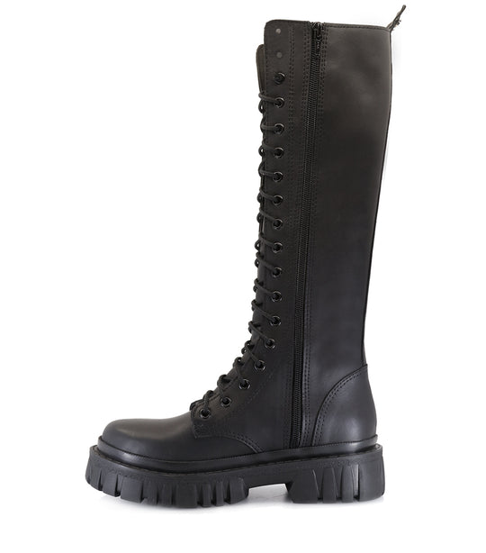 HOLLI BLACK COMBAT BOOTS