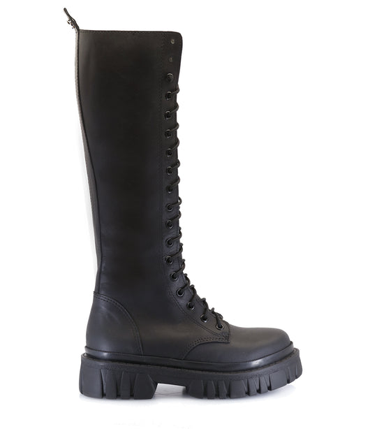 HOLLI BLACK COMBAT BOOTS