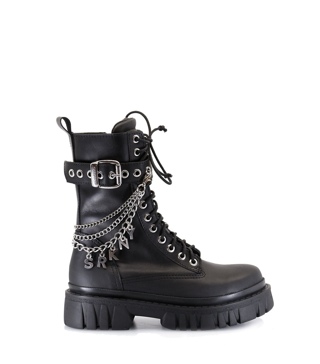 PALY BLACK COMBAT BOOTS