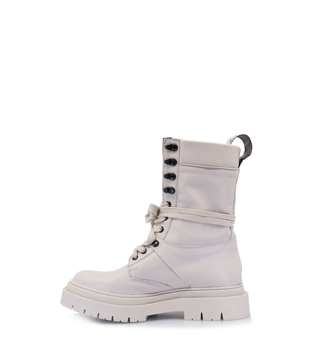 AMIR WHITE COMBAT BOOTS