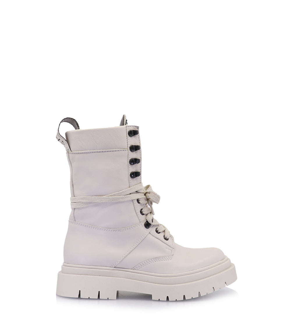 AMIR WHITE COMBAT BOOTS