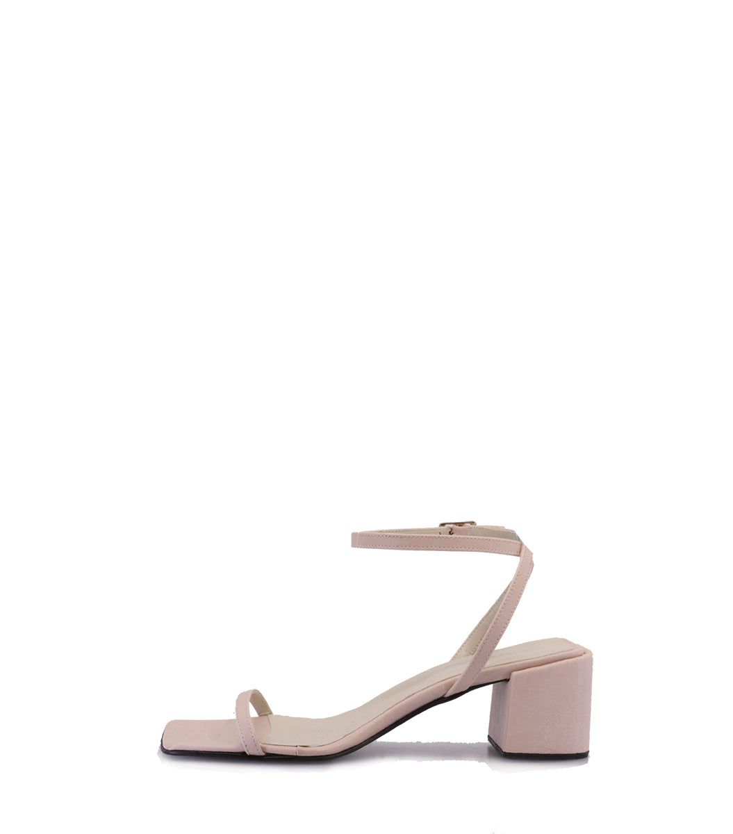 POU NUDE HEEL SANDALS