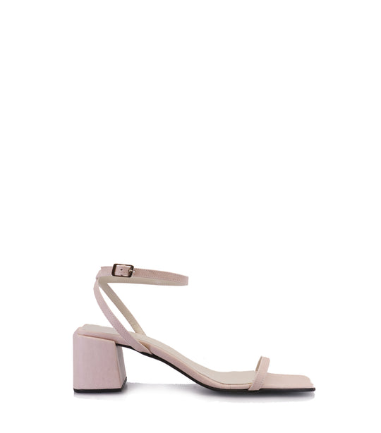 POU NUDE HEEL SANDALS