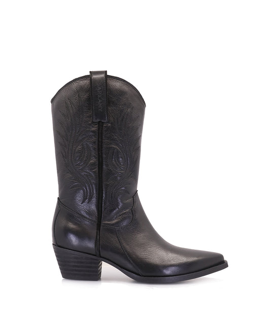 FRANT BLACK WESTERN BOOTS