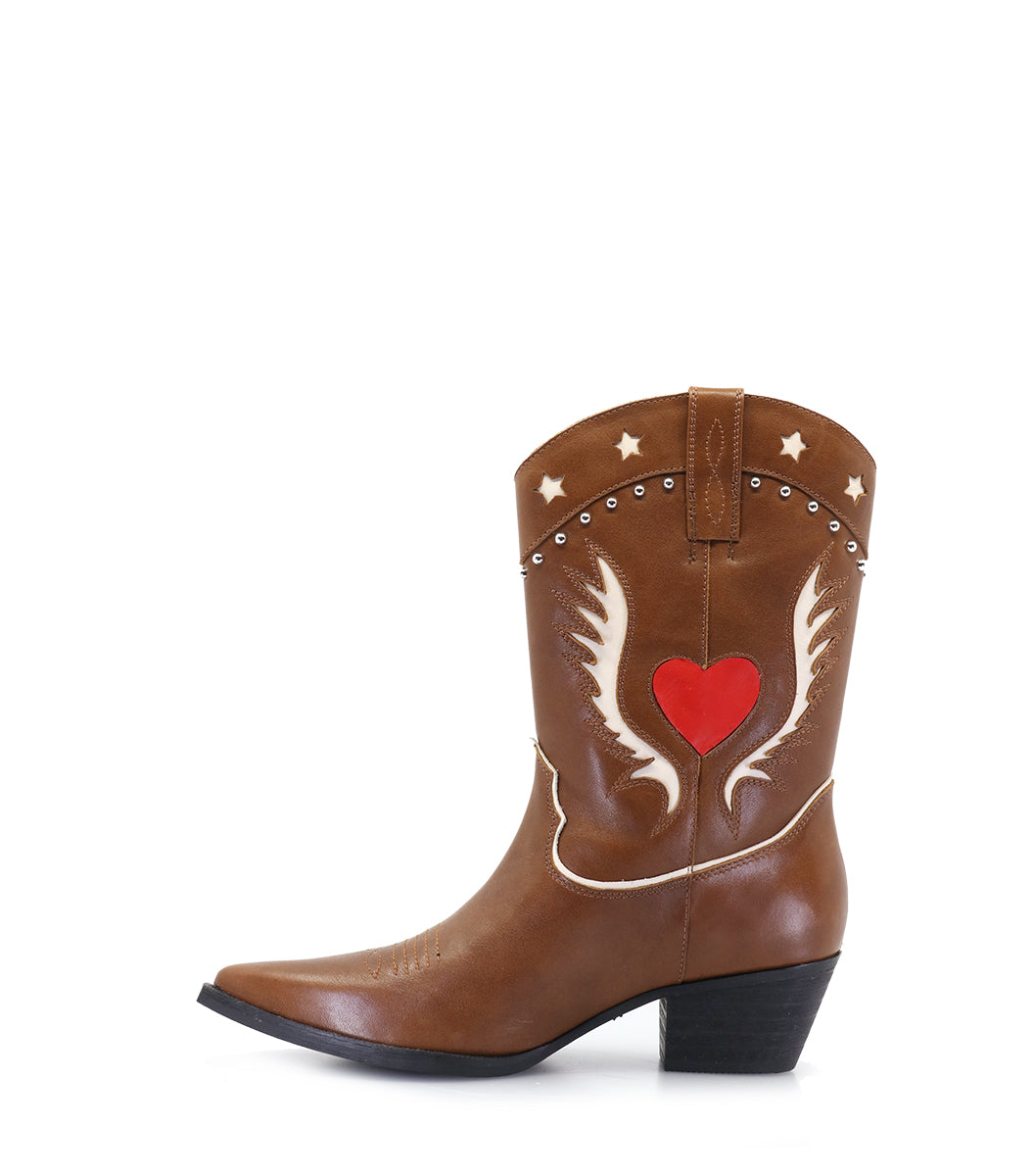 SHIRP BROWN WESTERN BOOTS