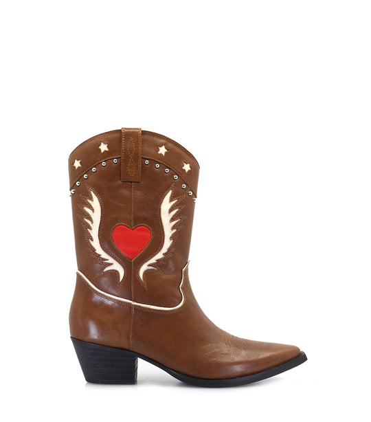 SHIRP BROWN WESTERN BOOTS