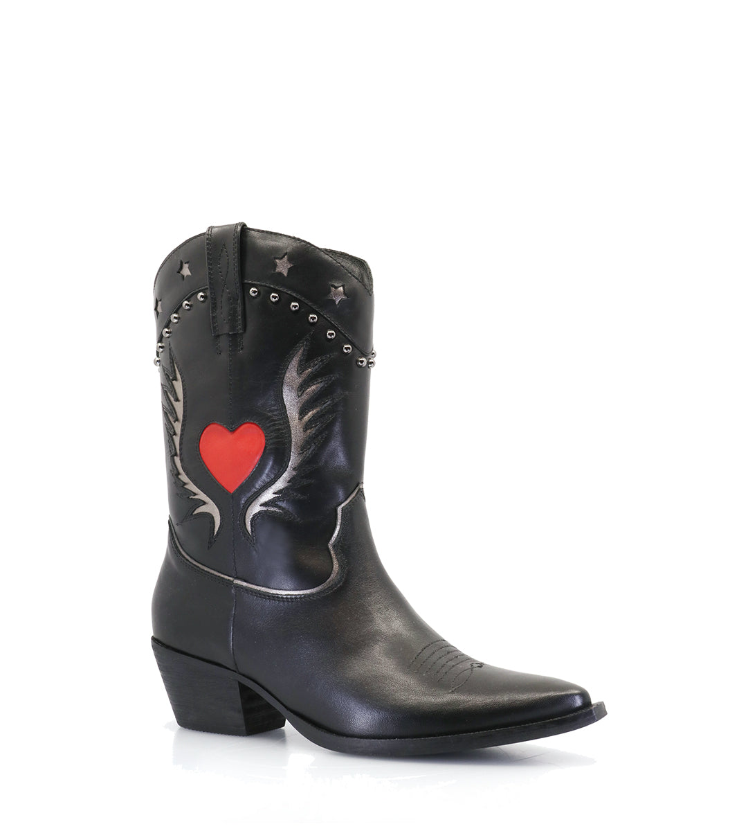 SHIRP BLACK WESTERN BOOTS