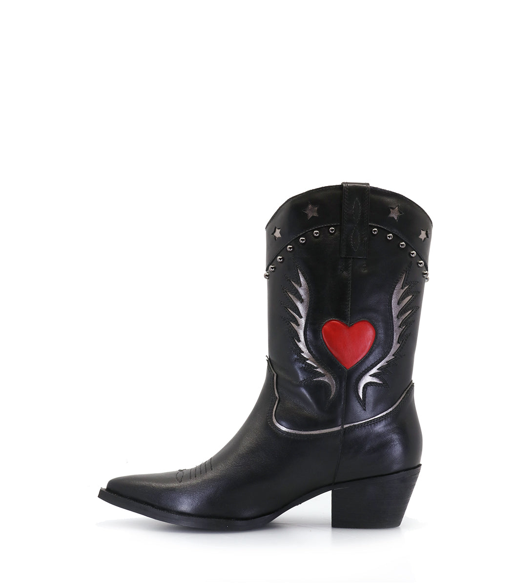 SHIRP BLACK WESTERN BOOTS