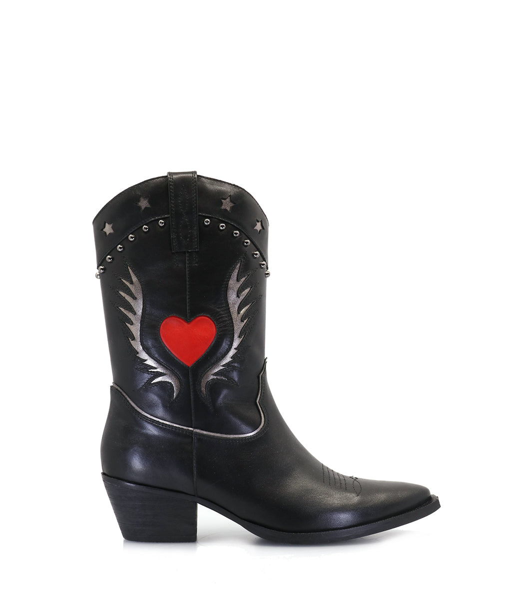 SHIRP BLACK WESTERN BOOTS