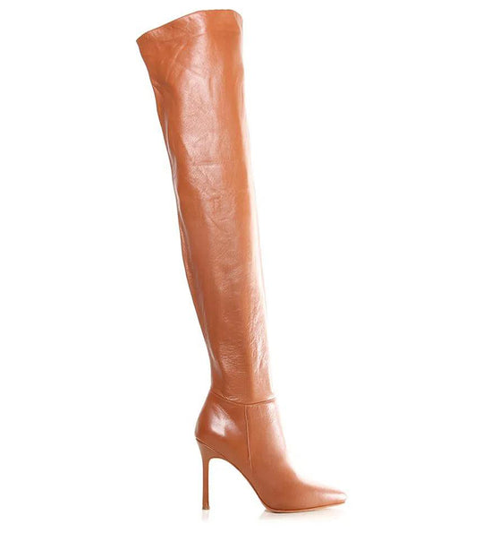 ELLE BROWN HIGH BOOTS