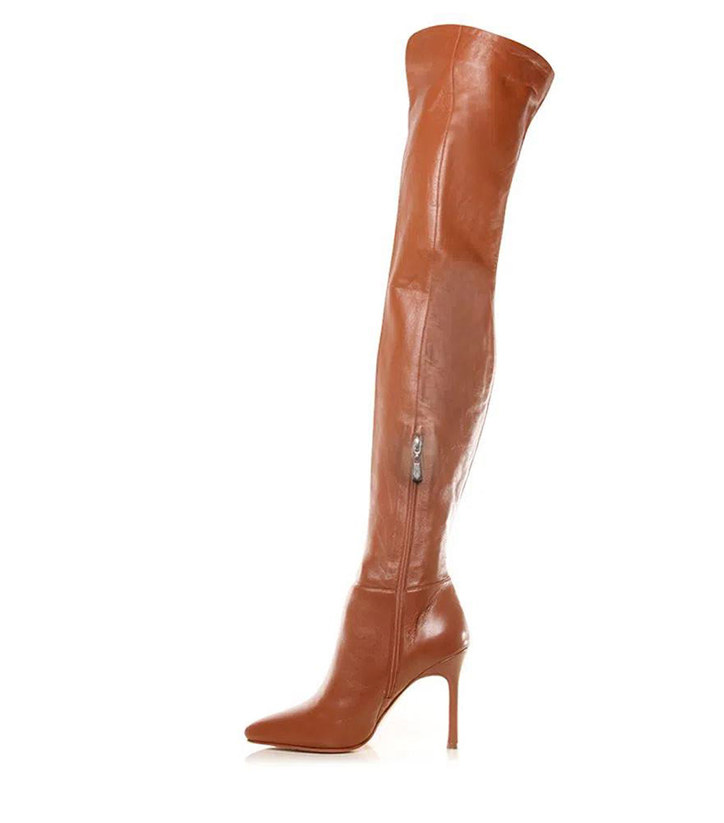 ELLE BROWN HIGH BOOTS