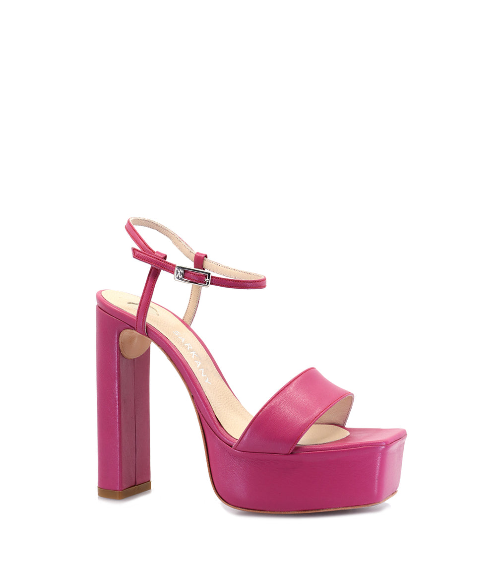 ZAI PINK HEEL SANDALS