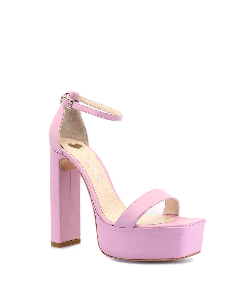 CANDE PINK HEEL SANDALS