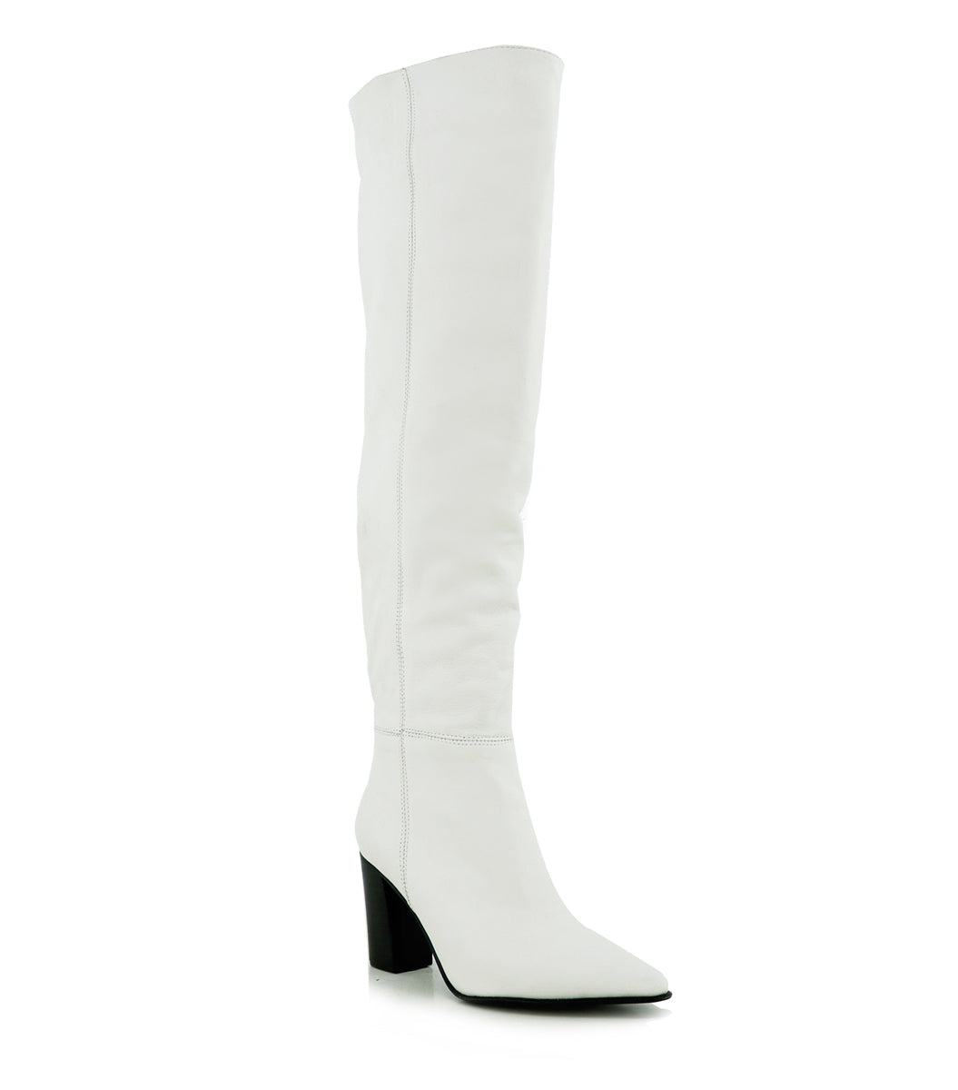 NASHA WHITE HIGH BOOTS