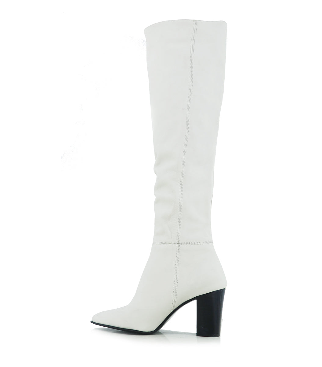 NASHA WHITE HIGH BOOTS