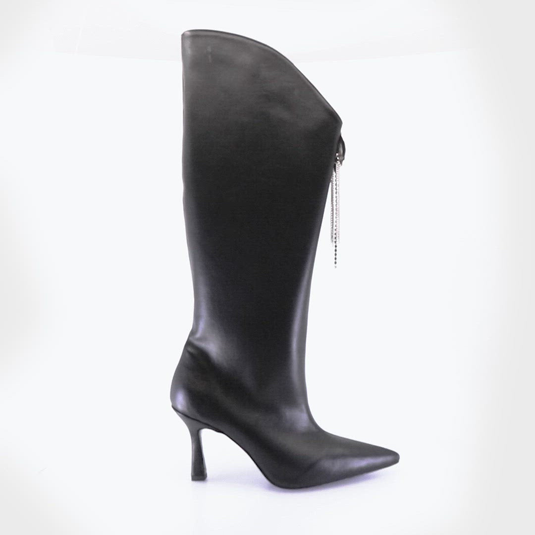 MISHA BLACK HIGH BOOTS